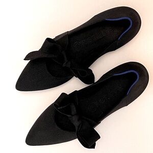Rothy’s Black Flat Mary Jane with Bow